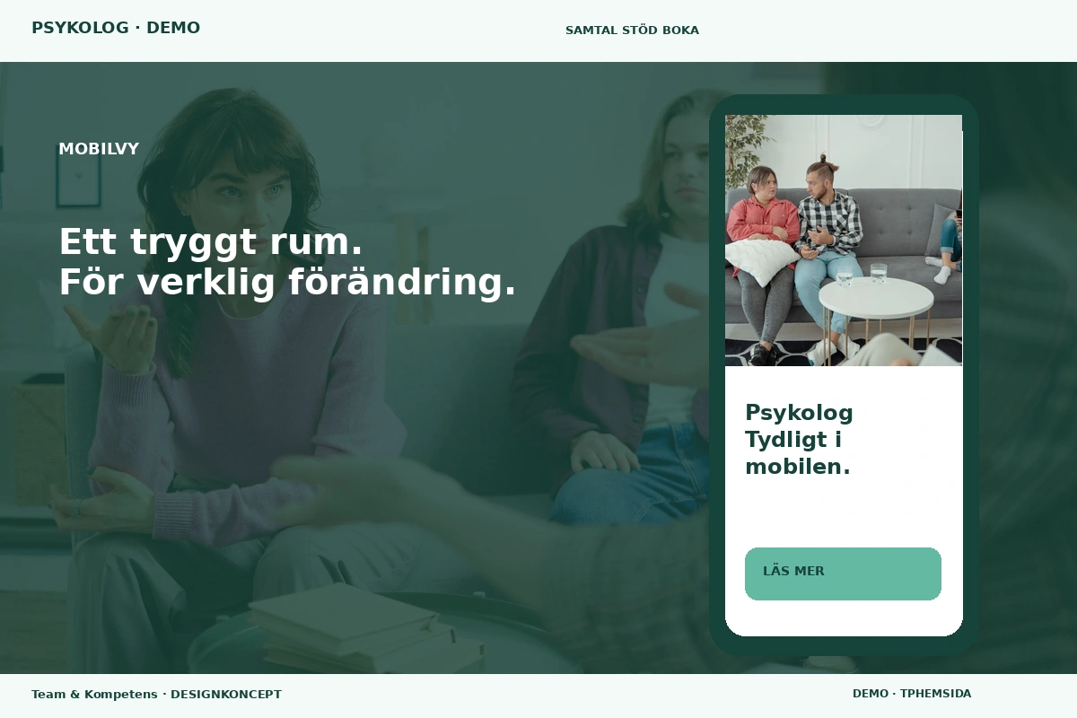 Team & Kompetens – Mobilvy för psykolog