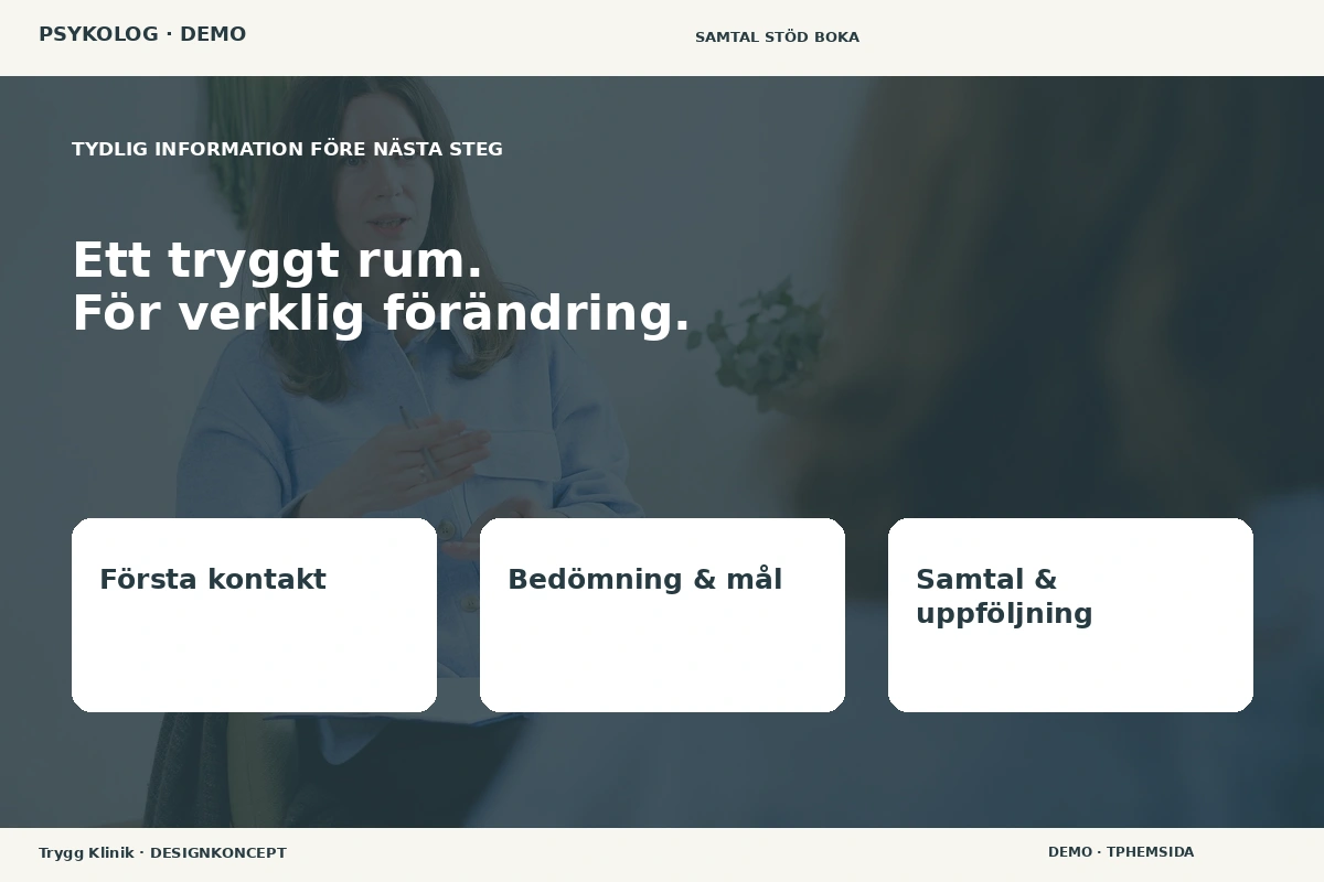 Trygg Klinik – Inför ditt val för psykolog