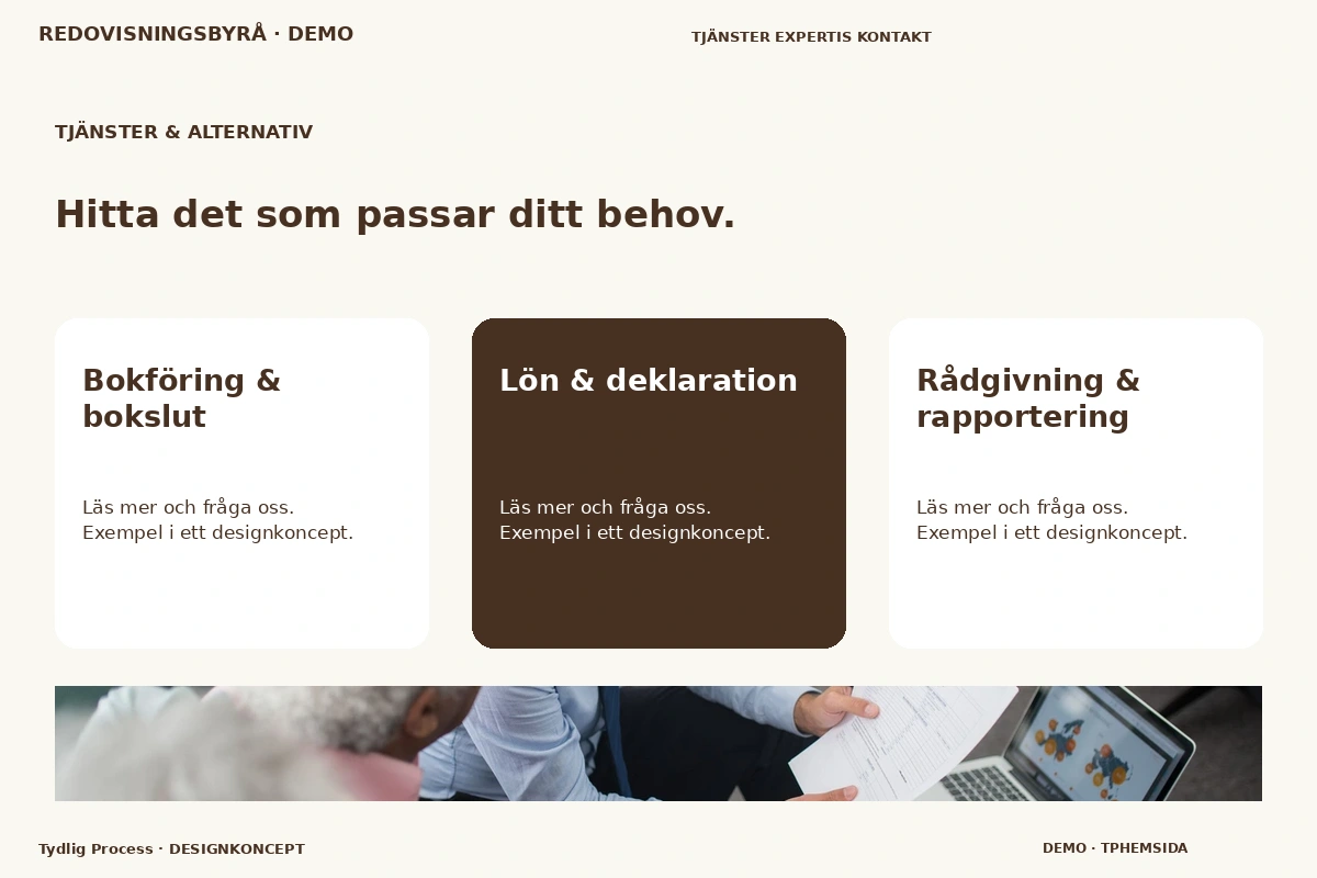 Tydlig Process – Tjänster & alternativ för redovisningsbyrå