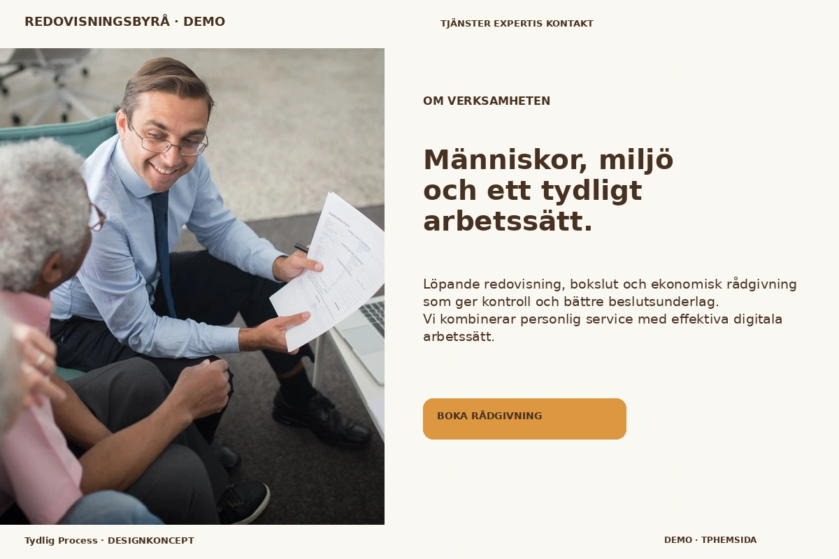 Tydlig Process – Om verksamheten för redovisningsbyrå