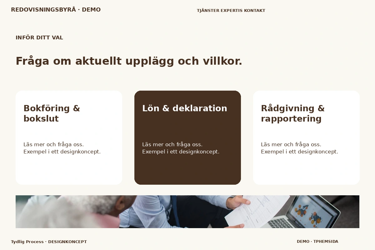 Tydlig Process – Alternativ & villkor för redovisningsbyrå
