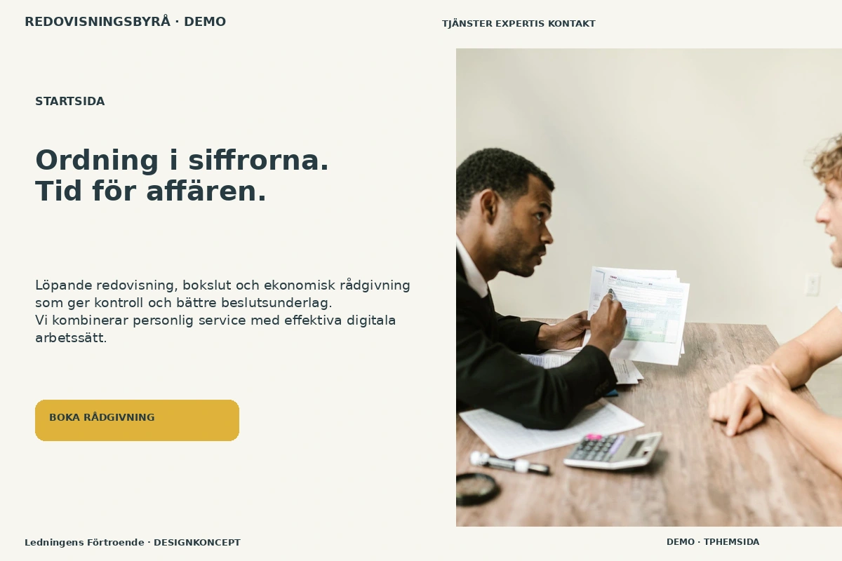 Ledningens Förtroende – Startsida för redovisningsbyrå