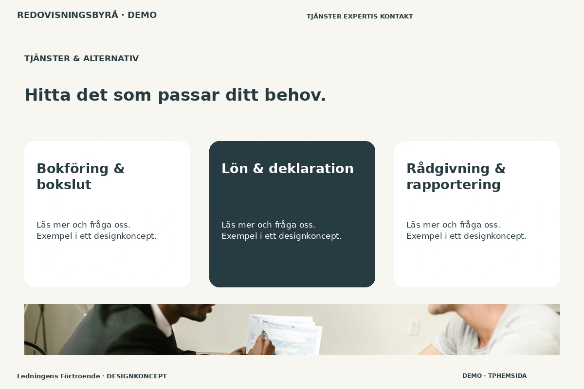 Ledningens Förtroende – Tjänster & alternativ för redovisningsbyrå