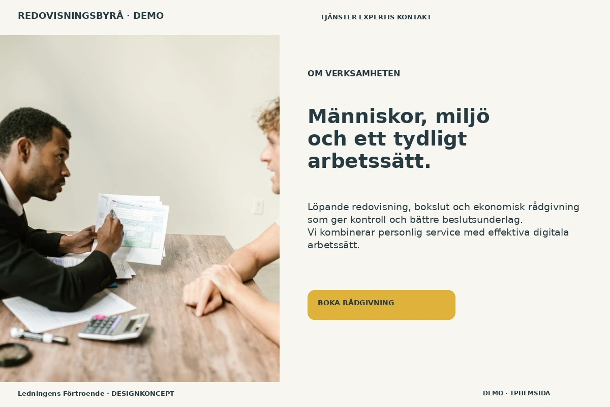 Ledningens Förtroende – Om verksamheten för redovisningsbyrå