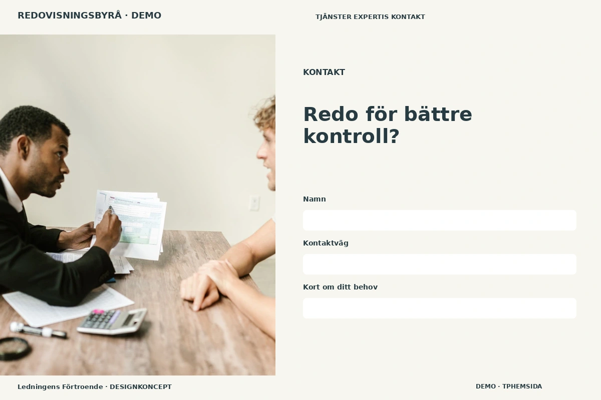 Ledningens Förtroende – Kontakt för redovisningsbyrå