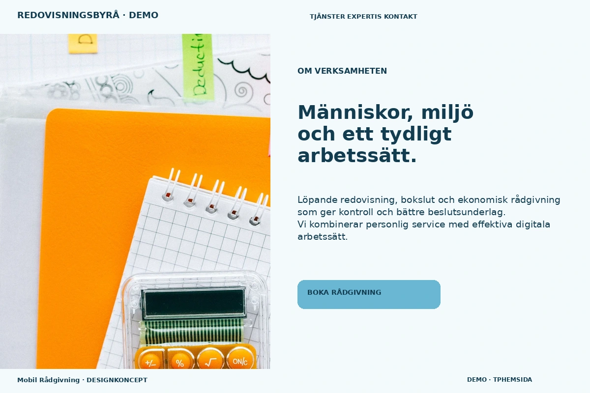 Mobil Rådgivning – Om verksamheten för redovisningsbyrå