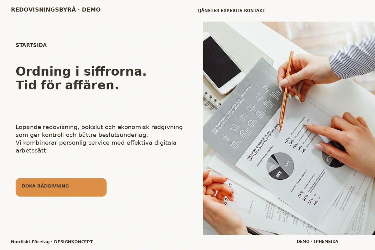 Nordiskt Företag – Startsida för redovisningsbyrå