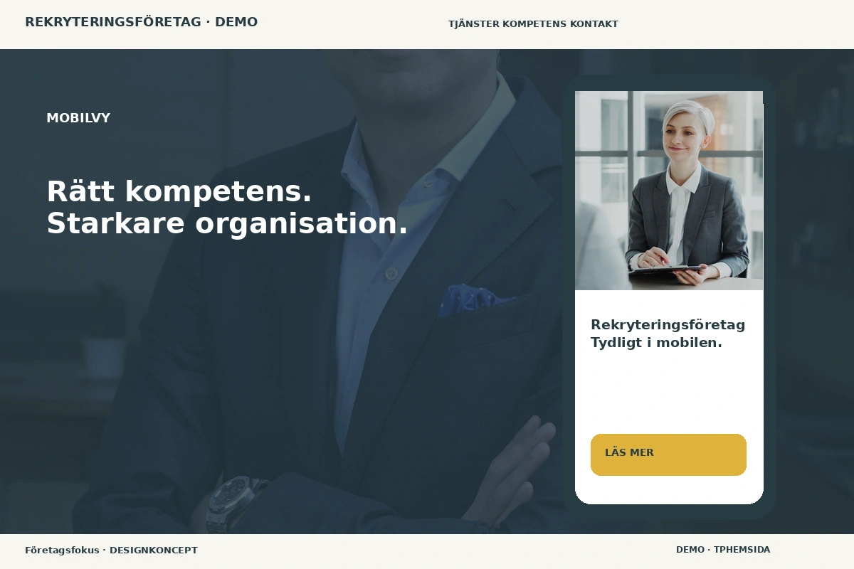 Företagsfokus – Mobilvy för rekryteringsföretag