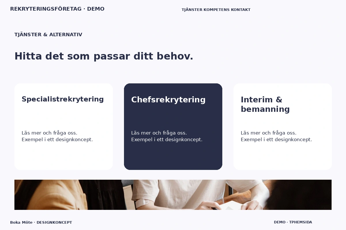 Boka Möte – Tjänster & alternativ för rekryteringsföretag
