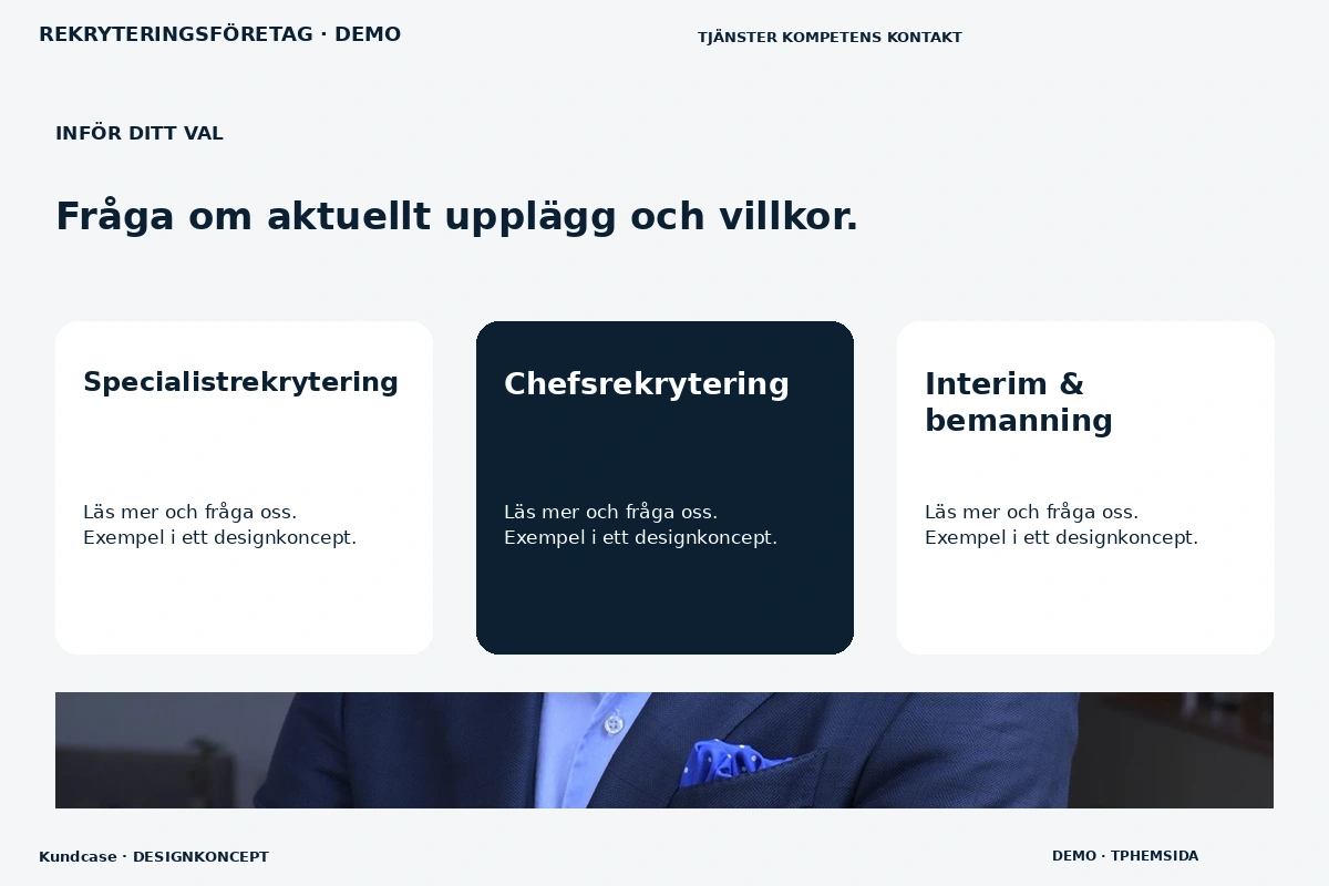Kundcase – Alternativ & villkor för rekryteringsföretag