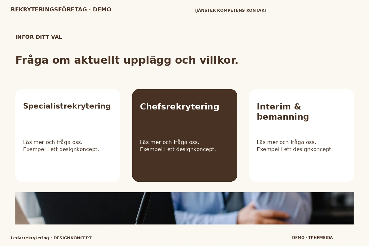 Ledarrekrytering – Alternativ & villkor för rekryteringsföretag