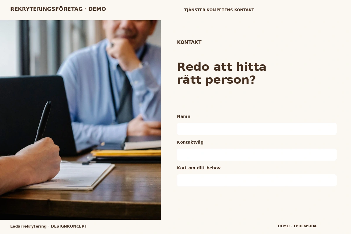 Ledarrekrytering – Kontakt för rekryteringsföretag