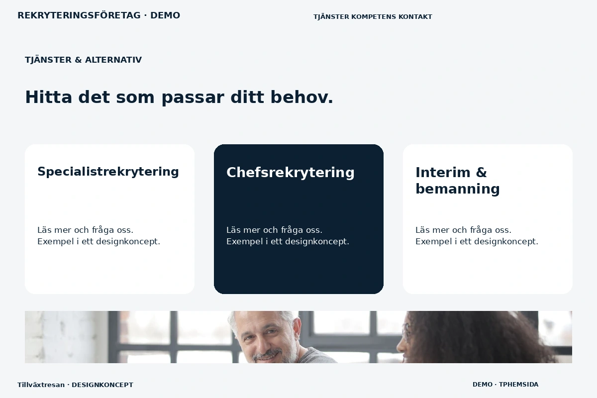 Tillväxtresan – Tjänster & alternativ för rekryteringsföretag