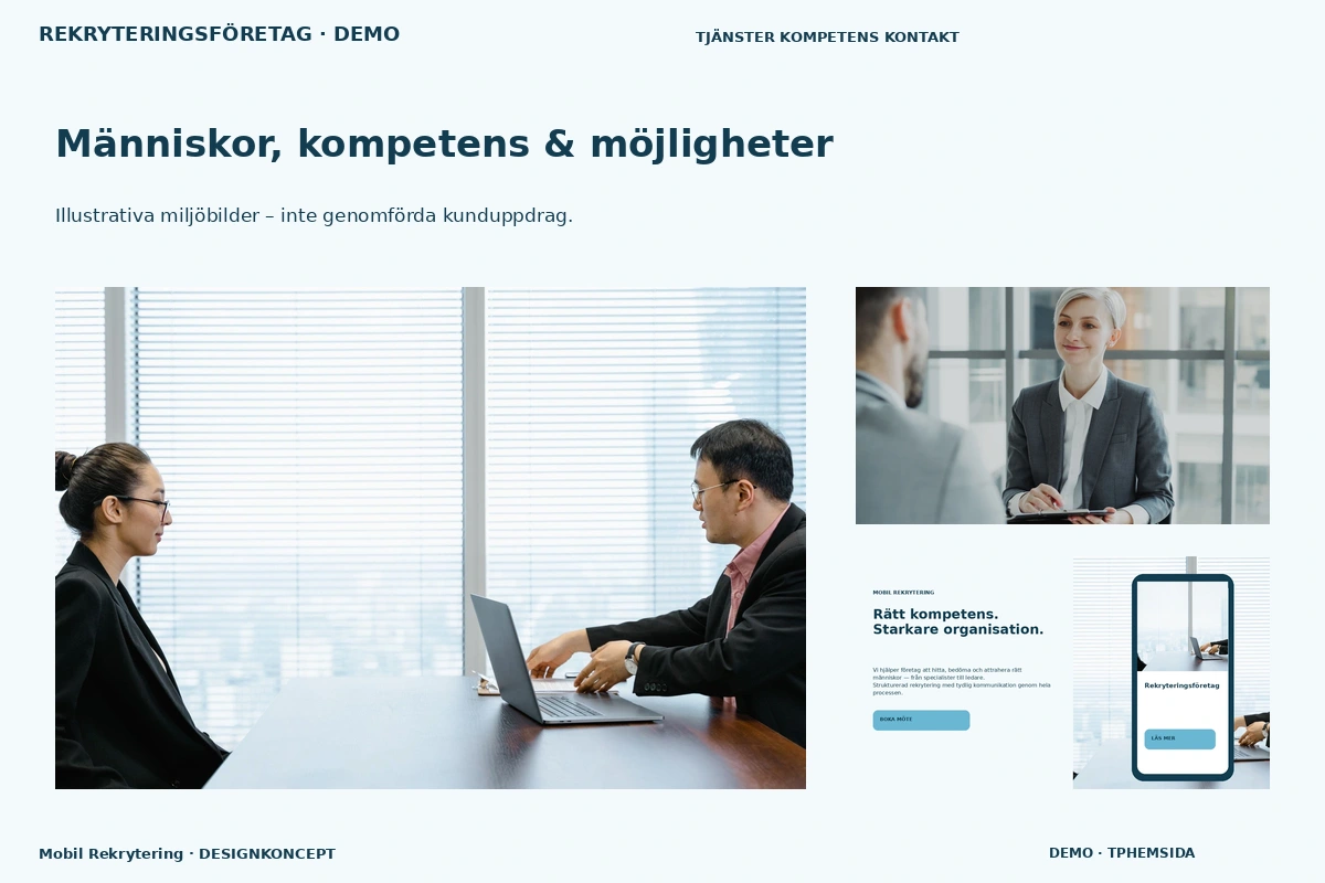 Mobil Rekrytering – Människor, kompetens & möjligheter för rekryteringsföretag