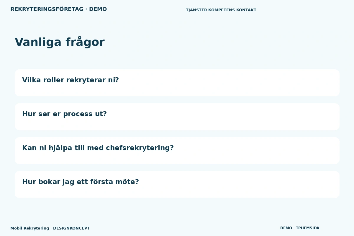 Mobil Rekrytering – Vanliga frågor för rekryteringsföretag