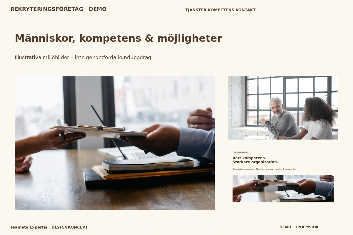 Teamets Expertis – Människor, kompetens & möjligheter för rekryteringsföretag