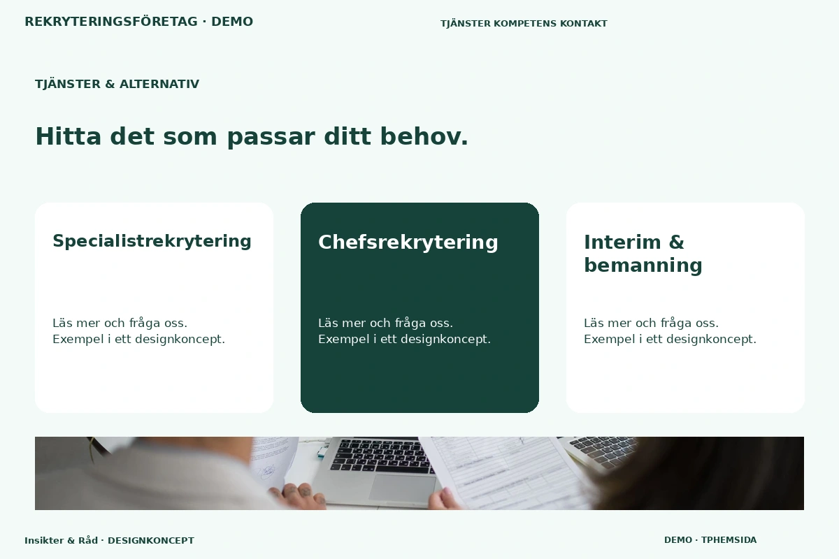 Insikter & Råd – Tjänster & alternativ för rekryteringsföretag