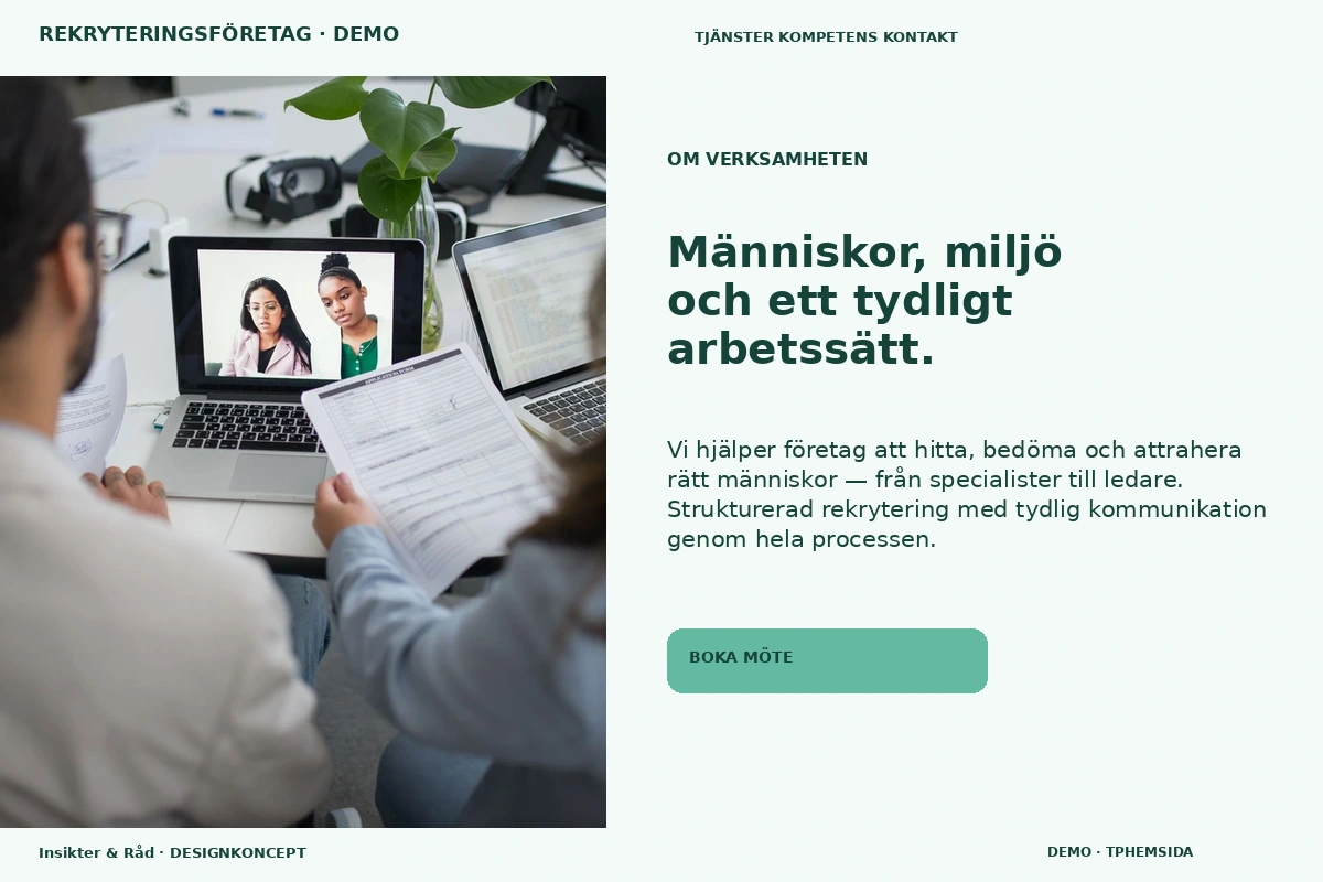 Insikter & Råd – Om verksamheten för rekryteringsföretag