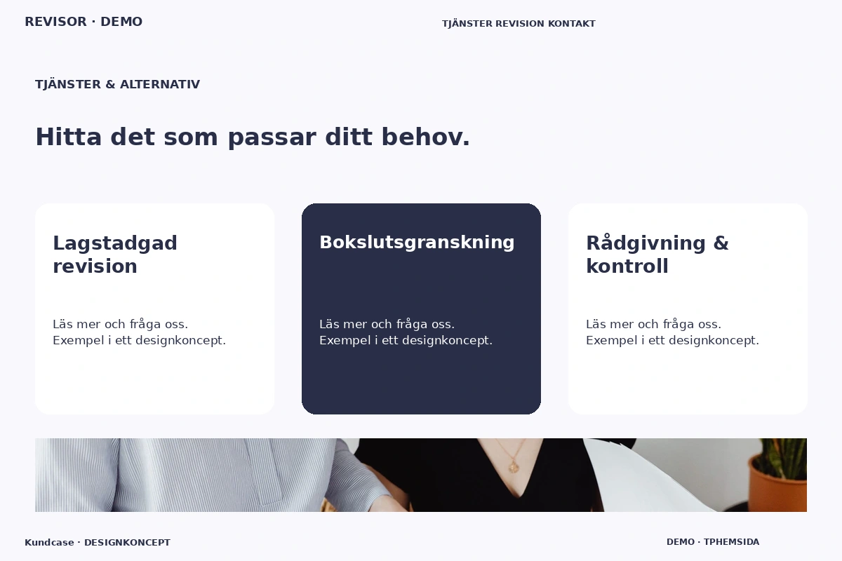 Kundcase – Tjänster & alternativ för revisor