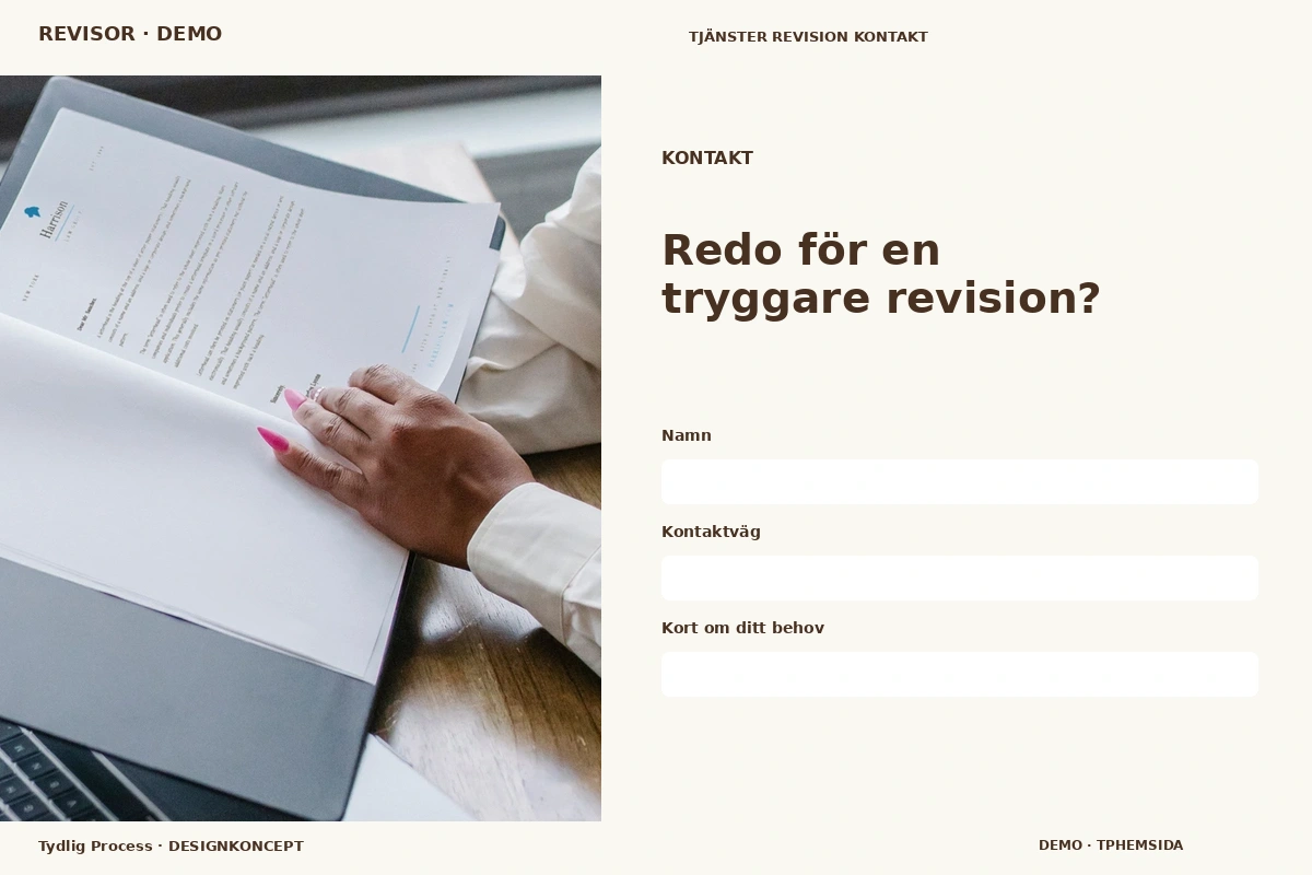 Tydlig Process – Kontakt för revisor