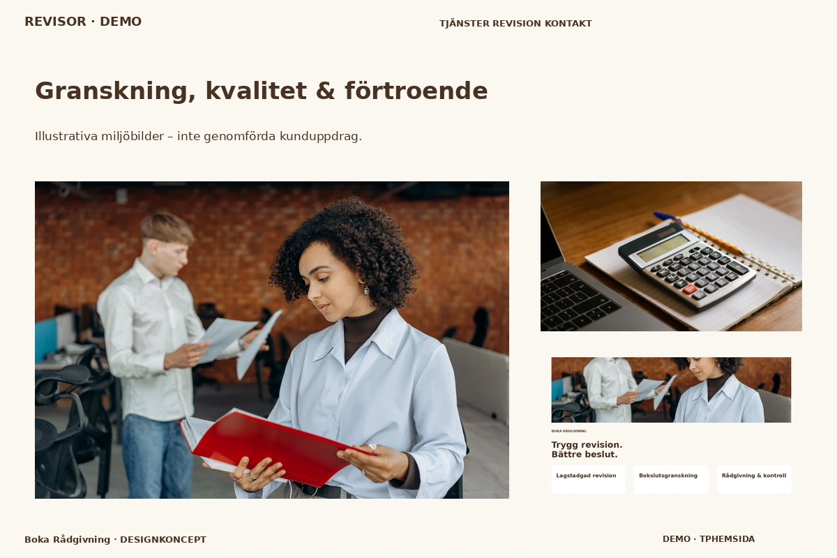 Boka Rådgivning – Granskning, kvalitet & förtroende för revisor