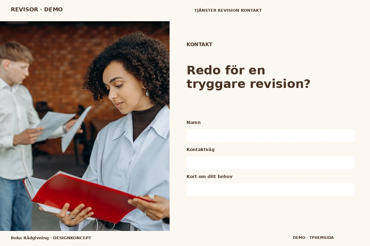 Boka Rådgivning – Kontakt för revisor