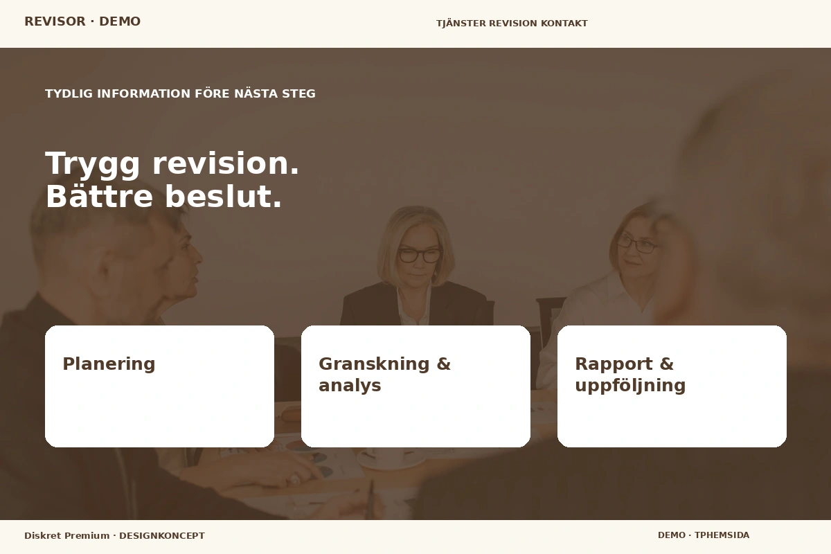 Diskret Premium – Inför ditt val för revisor