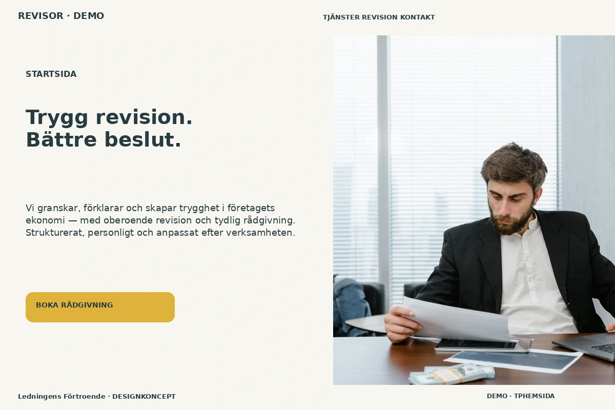 Ledningens Förtroende – Startsida för revisor