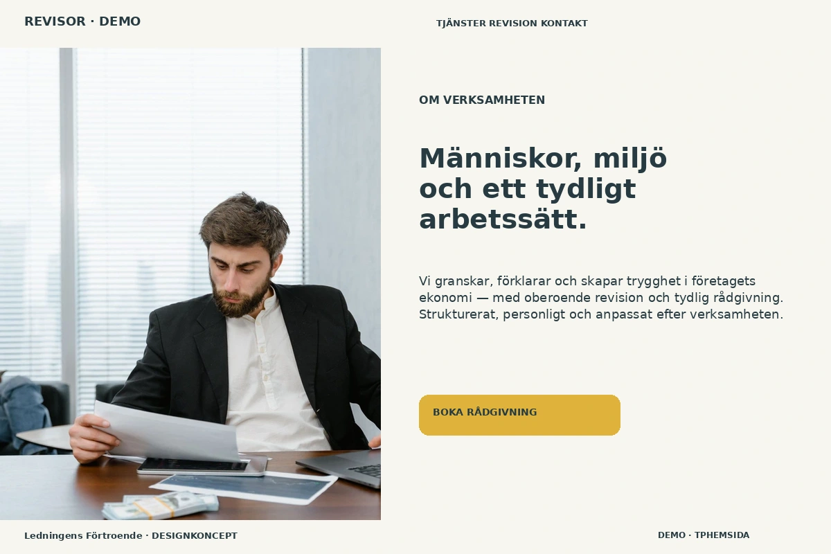 Ledningens Förtroende – Om verksamheten för revisor