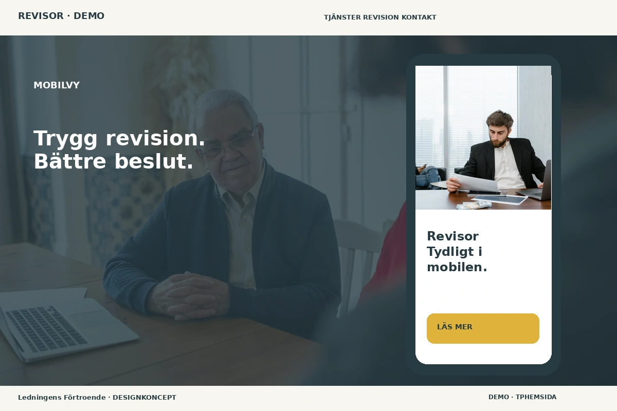 Ledningens Förtroende – Mobilvy för revisor