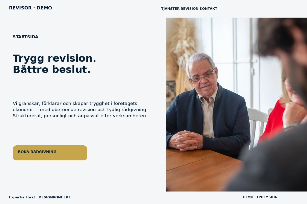 Expertis Först – Startsida för revisor