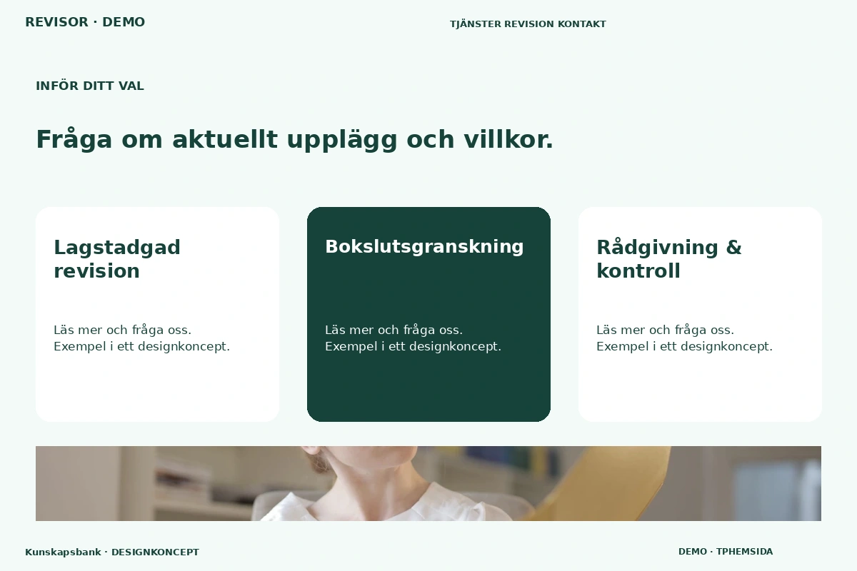 Kunskapsbank – Alternativ & villkor för revisor