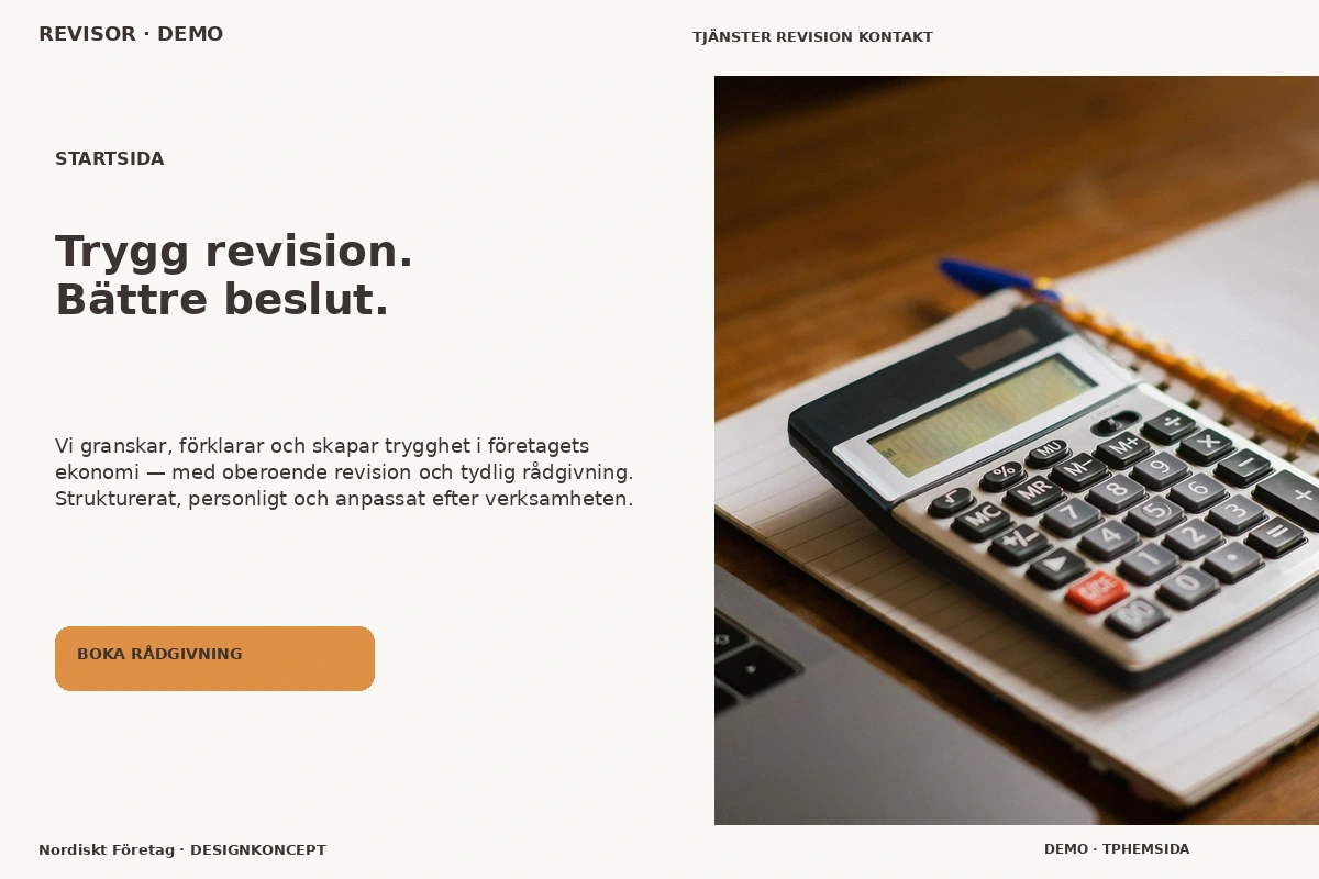 Nordiskt Företag – Startsida för revisor