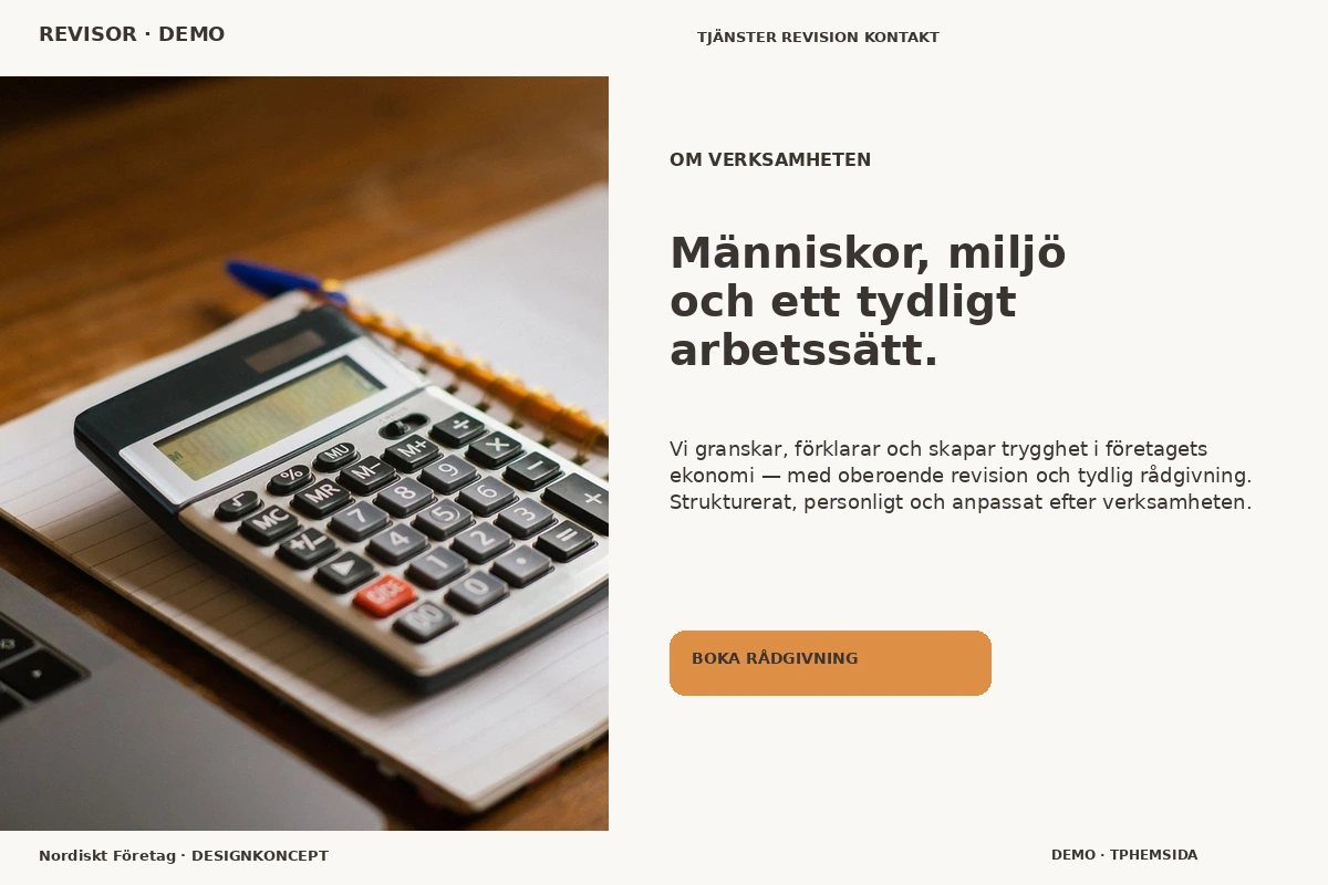 Nordiskt Företag – Om verksamheten för revisor