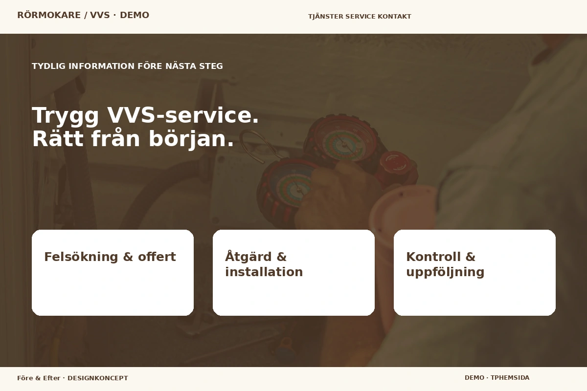 Före & Efter – Inför ditt val för rörmokare / vvs