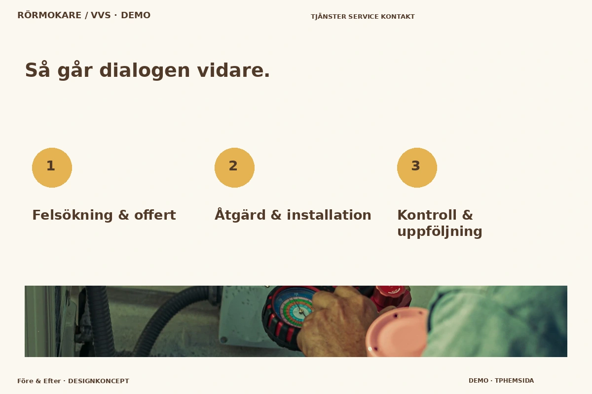 Före & Efter – Så fungerar dialogen för rörmokare / vvs