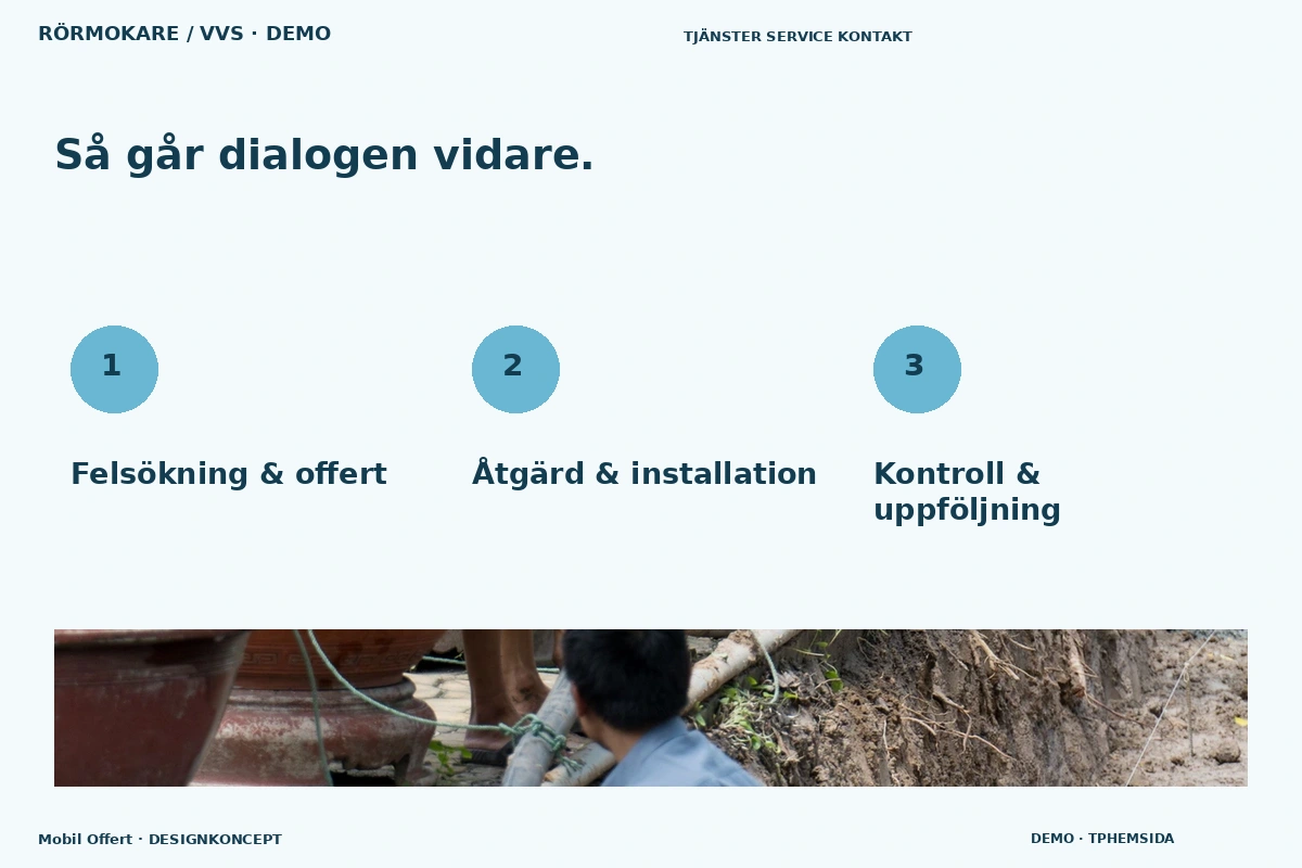 Mobil Offert – Så fungerar dialogen för rörmokare / vvs