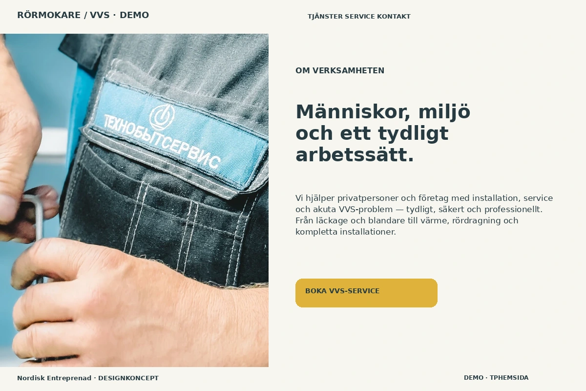 Nordisk Entreprenad – Om verksamheten för rörmokare / vvs