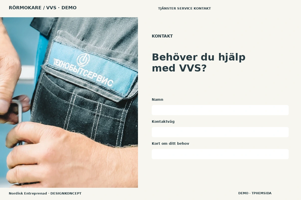 Nordisk Entreprenad – Kontakt för rörmokare / vvs