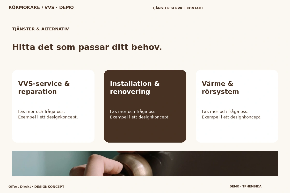 Offert Direkt – Tjänster & alternativ för rörmokare / vvs