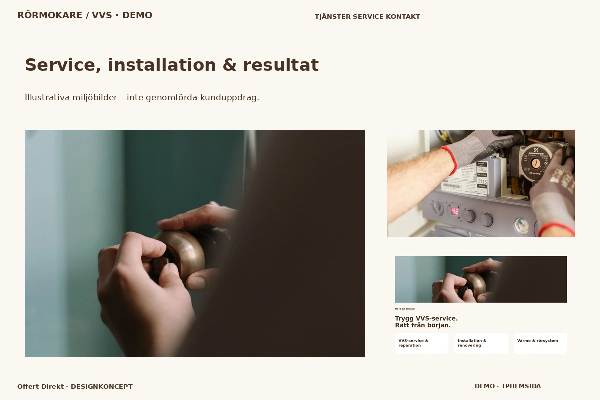 Offert Direkt – Service, installation & resultat för rörmokare / vvs