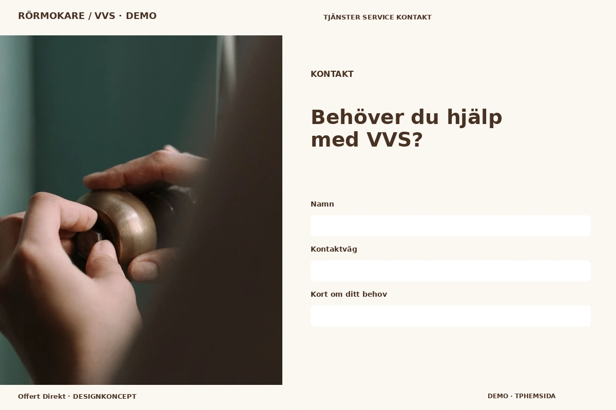 Offert Direkt – Kontakt för rörmokare / vvs