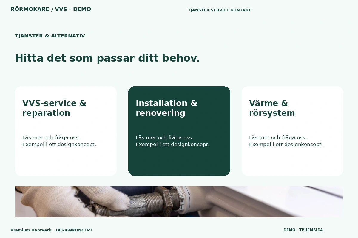 Premium Hantverk – Tjänster & alternativ för rörmokare / vvs