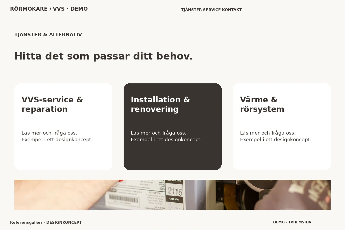 Referensgalleri – Tjänster & alternativ för rörmokare / vvs