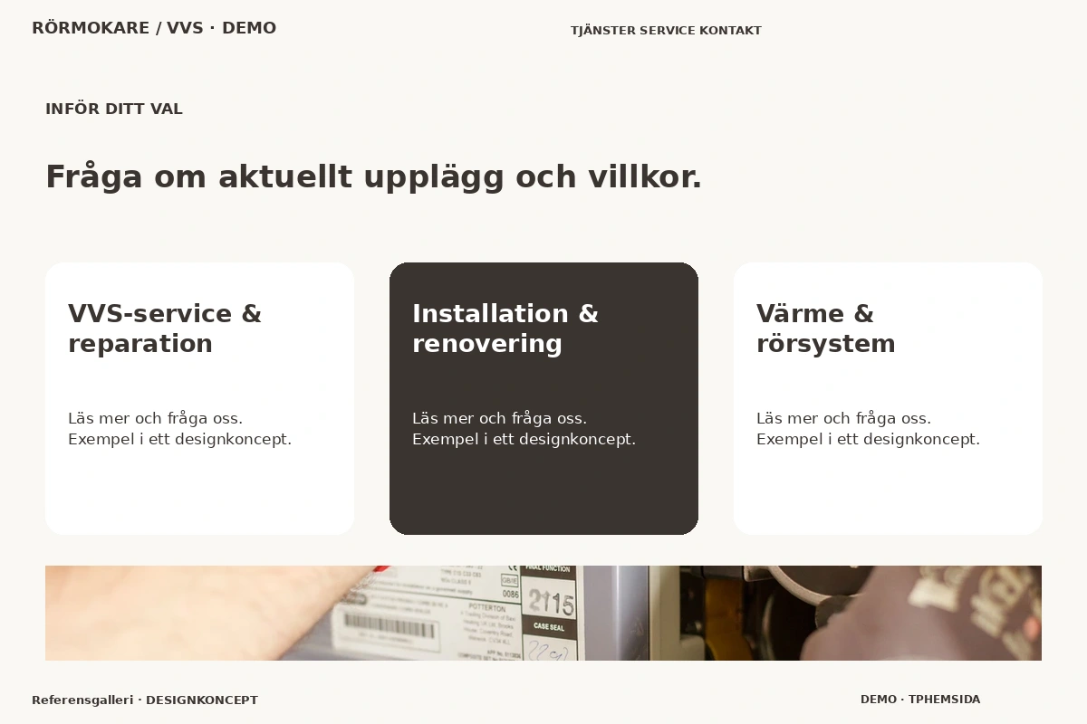 Referensgalleri – Alternativ & villkor för rörmokare / vvs