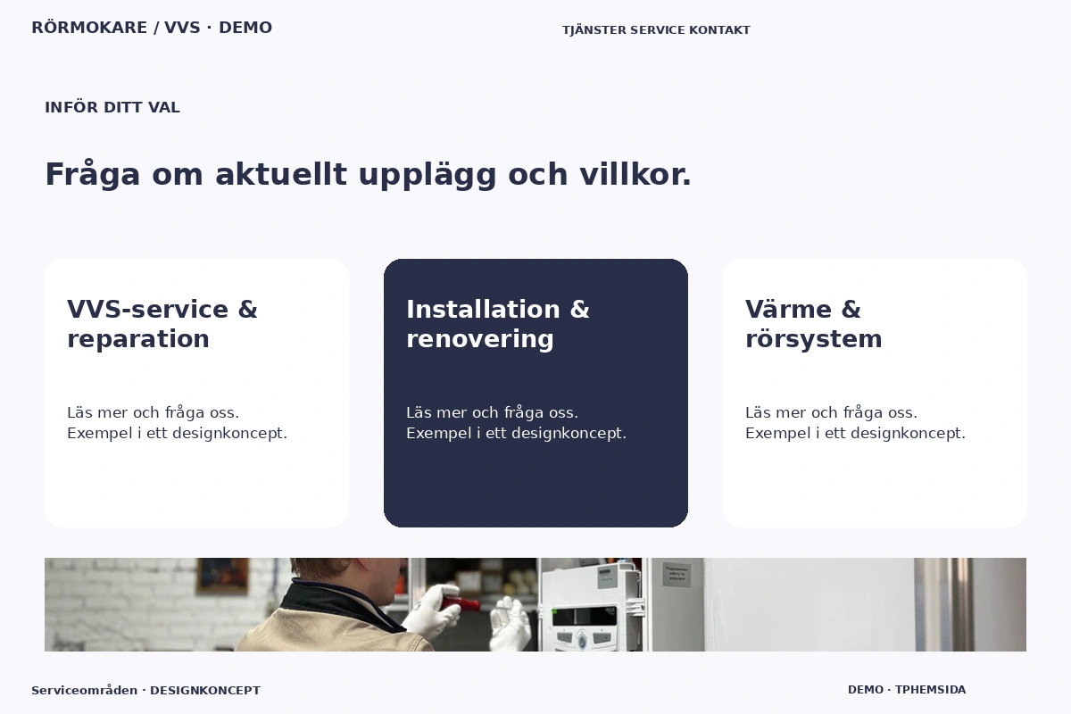 Serviceområden – Alternativ & villkor för rörmokare / vvs