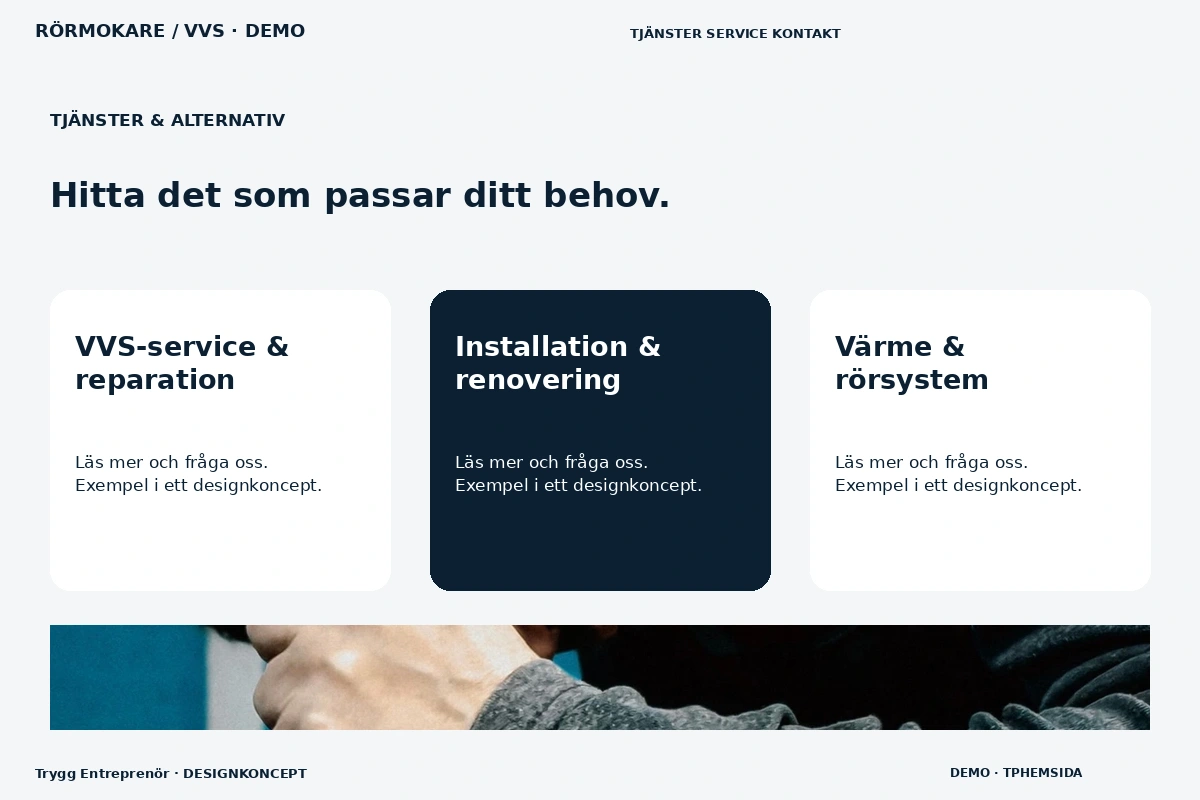 Trygg Entreprenör – Tjänster & alternativ för rörmokare / vvs