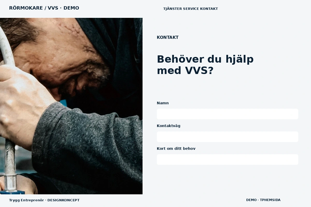 Trygg Entreprenör – Kontakt för rörmokare / vvs