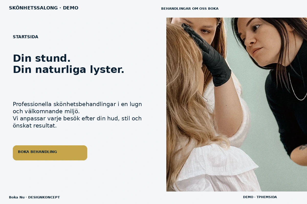 Boka Nu – Startsida för skönhetssalong