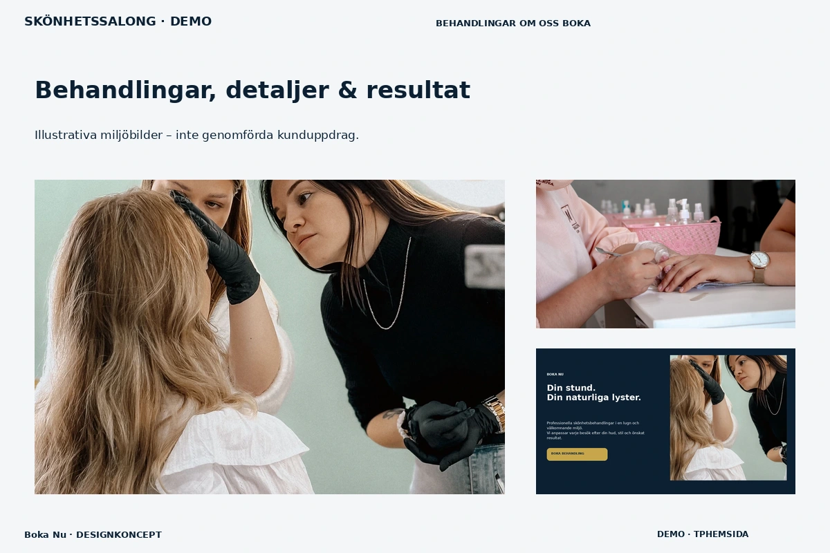 Boka Nu – Behandlingar, detaljer & resultat för skönhetssalong